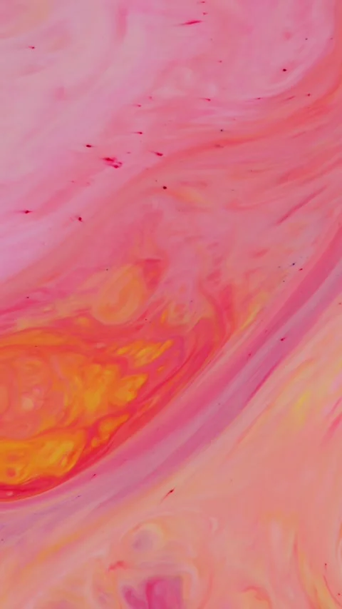 Pink Fluid Paint Abstract Swirling Motion Creative Background Stock Footage 313761069