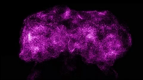 Pink fluid particles explosion animation. Stock Footage 233743291