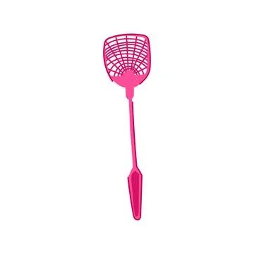 Pink fly swatter tool for insect pest control Stock Illustration