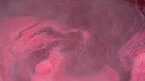 Pink foam for red currant jam. red currant are boiled in a pot with sugar. Vidéo 279112041
