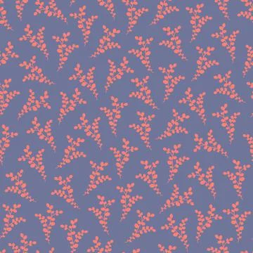 Pink Foliage Pattern on a Purple Background 스톡 일러스트