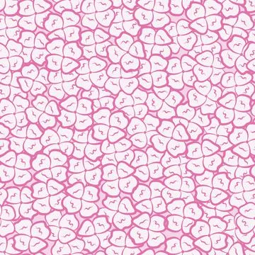 Pink Four Leaf Clover Pattern. Seamless Texture Background Print. 스톡 일러스트
