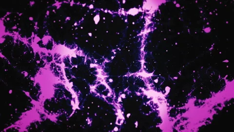 Pink Fractals Looking Like Paint Endlessly Changing Looping Visual Stock Footage 264584874