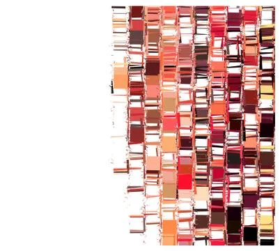 Pink fragmented abstract pattern over white Illustrazione stock