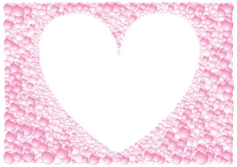 Pink frame heart Stock Illustration