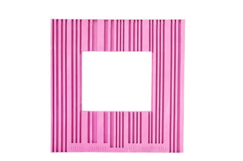 Pink frame isolated on white Stock Photos