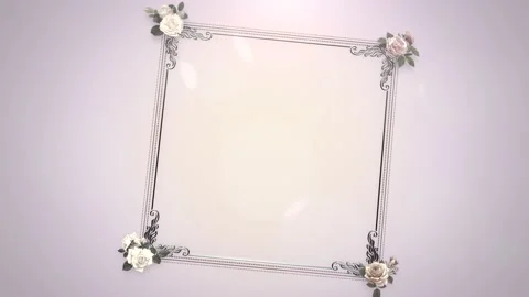 Pink frame with retro flowers Video stock 170291252