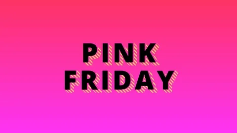 Pink Friday animated text effect Stock Footage 115853064