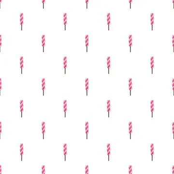 Pink fruit flavored ice pop pattern Stock Illustration
