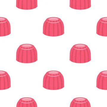 Pink fruit jelly pattern seamless Illustrazione stock