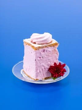 Pink fruit mousse cake Stock-Fotos