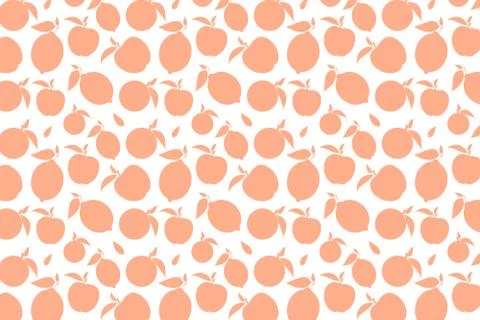 Pink fruit shape pattern on a white background Stock Illustration