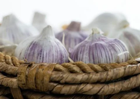 Pink garlic Stock Photos