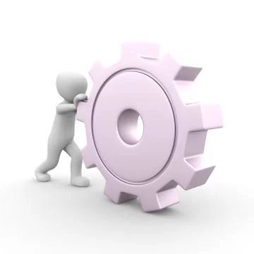 Pink gear Stock Illustration