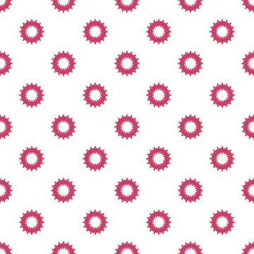 Pink gear pattern creating a seamless tech background イラスト素材