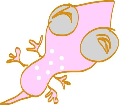Pink gecko Stock Illustration
