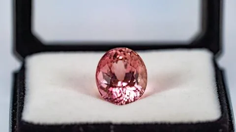 Pink Gem Stone Macro Image Foto stock