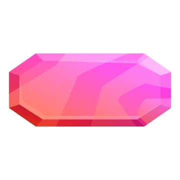 Pink gemstone with gradient effect shining brightly イラスト素材