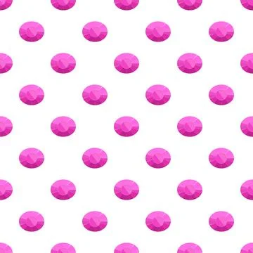 Pink gemstones seamless pattern on white background イラスト素材