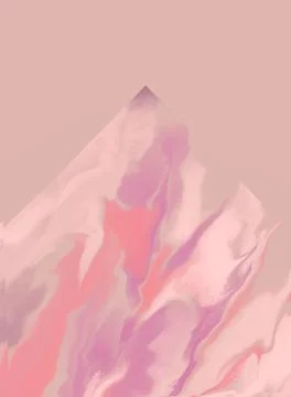 Pink geometric background with waves. Triangle futuristic illustration. 스톡 일러스트