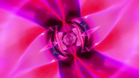 Pink Geometric Digital Tunnel Stock Footage 329992772