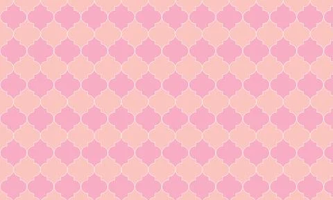 Pink geometric moroccan tile pattern creates a seamless decorative backgrou.. Stock Photos