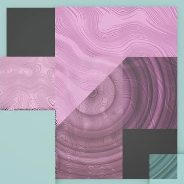 Pink geometric pattern and background. 3d rendering. Stock Illustration