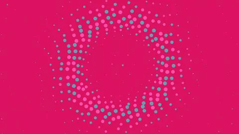 Pink geometric pattern with dots and hexagons 스톡 일러스트