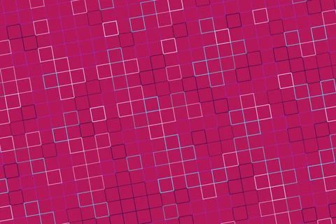 Pink geometric pattern with squares and lines on background Stockillustratie