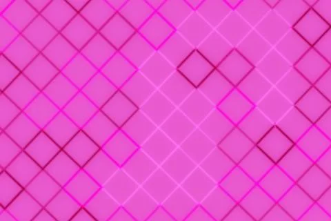 Pink geometric pattern with squares and lines on background 库存插图