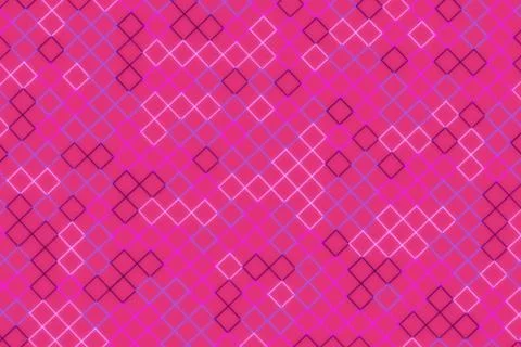 Pink geometric pattern with squares and diamonds background Stock Photos