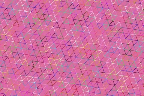 Pink geometric pattern with triangles and abstract design Illustrazione stock