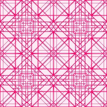 Pink geometric seamless pattern background Stock Illustration