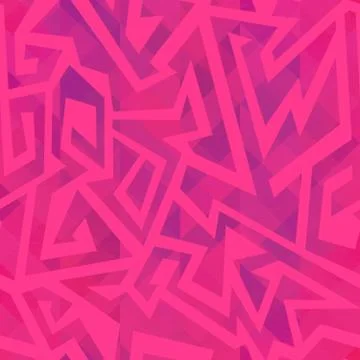 Pink geometric seamless pattern with grunge effect Illustrazione stock