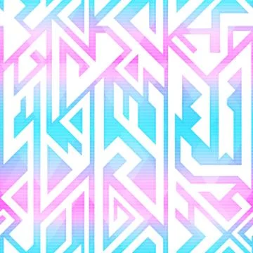 Pink geometric seamless pattern Stock Illustration