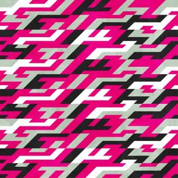 Pink geometric seamless texture Stock Illustration