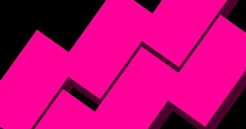 Pink geometric shape on black background for art banner concept Stock Illustration