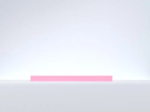 Pink geometric shape scene minimal style 3d rendering. Stock Illustration