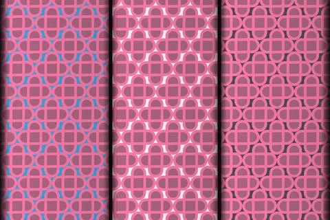 Pink geometric vector eps seamless pattern design. Stock Illustration