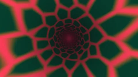 Pink Geometric Wormhole Vortex Seamless Loop Stock Footage 342374708