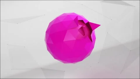 Pink Geosphere Abstract 3D Background Video stock 234327044