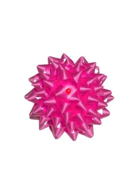 Pink gift bow Stock Photos