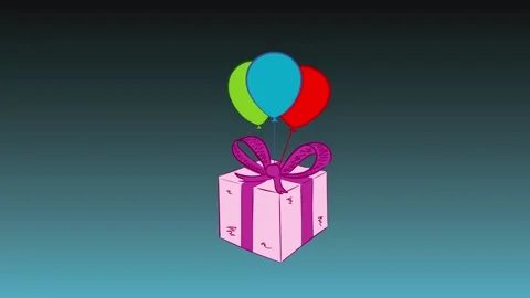 Pink gift box and gradient Stock Footage 94622213