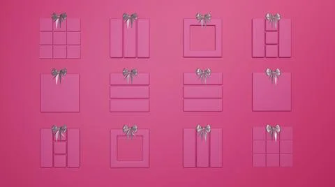 Pink gift box background Stock Illustration