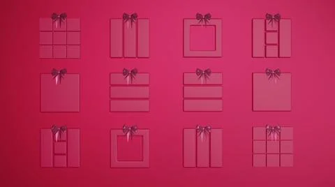 Pink gift box background Illustrazione stock