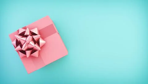 Pink gift box Stock Illustration