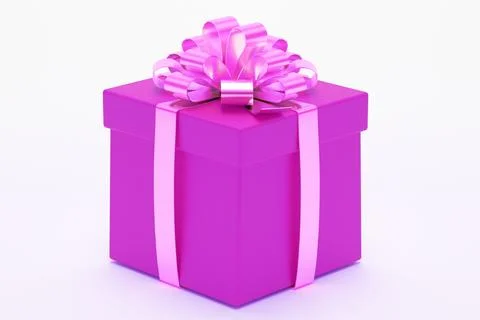 Pink gift box Stock Illustration