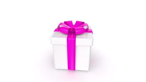 Pink Gift Box Isolated On Background 스톡 동영상 232263618
