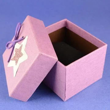 Pink Gift Box Opened Stock Photos