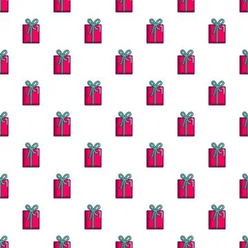 Pink gift box pattern Stock Illustration